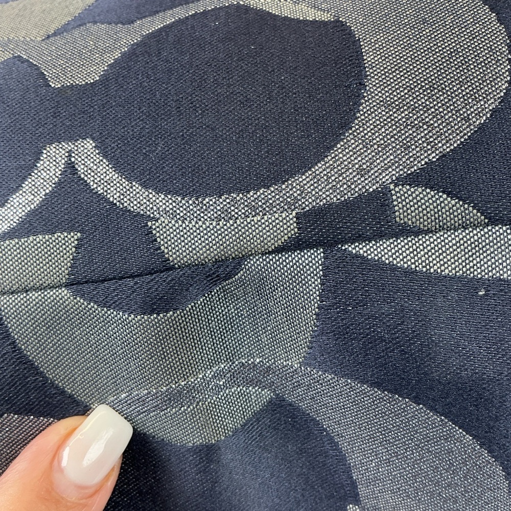 Coach Y2K Optic Art Signature Navy Blue‎ Silver Metallic Tote Shoulder Bag - Picture 14 of 15